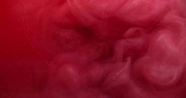 Duman girdabı. Sanat bulutu. Kırmızı pembe renkli su kıvılcımlı akış dokusu. Fantezi bükülmüş soyut mürekkep harmanlama arkaplanı.