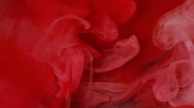 Sis sıçraması. Boya karışımı. Pembe kırmızı girdap gizemli akış. Renk pigmenti çözünen sanat soyut arkaplan titreşimli dalga çözünürlüğü.