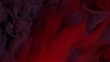 Dumanı karıştır. Mürekkep arkaplanı. Odaklanmamış kırmızı mor renk bulutu karışımı kimyasal sıvı soyut beyaz sanat soyutlamasına yayılıyor.