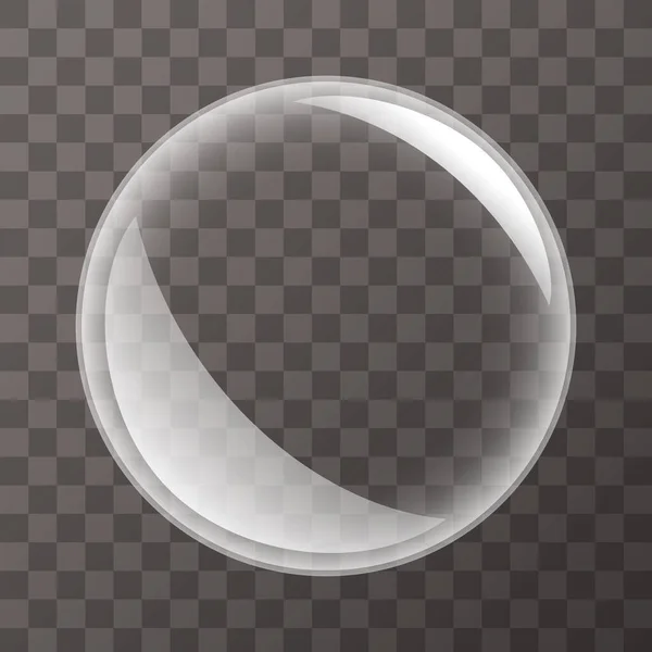 Вода Мыльный Пузырь Изолированы Прозрачном Фоне Векторная Иллюстрация Пузырьков Воздуха — стоковый вектор