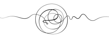 Merkezinde daire şeklinde, beyaz arkaplanda izole edilmiş siyah vektör çizgisi.