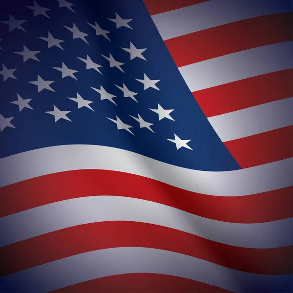 Τετράγωνο Σχήμα Σημαία Ηπα Πανό Κλίση Ηνωμένες Πολιτείες Αμερικής Κυματίζουν — Διανυσματικό Αρχείο