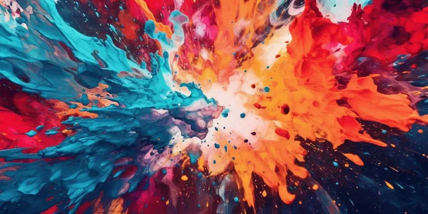 Colorful Oil Paint Splashes Abstract Vector Background — Stock Vector
