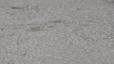 Hızlı hareket sırasında bulanık asfalt yol yüzeyi