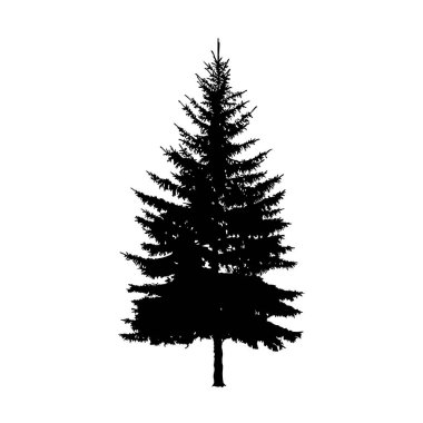 Çam ağacı silüeti. El yapımı.