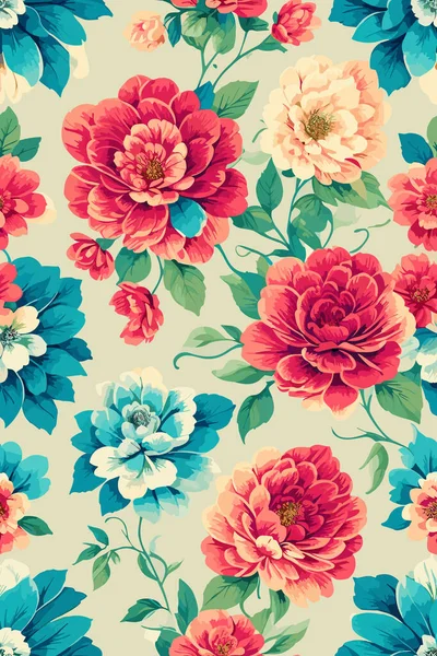 Flor Patrones Sin Costura Que Repiten Diseño Patrones — Archivo Imágenes Vectoriales