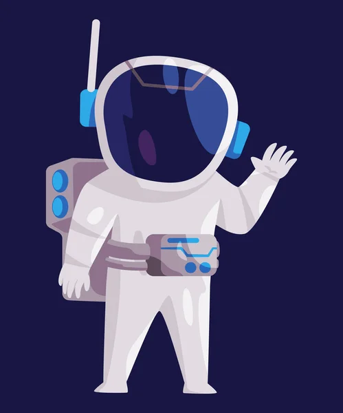 航天员宇航服中的孩子空间探索者矢量中的角色 — 图库矢量图片