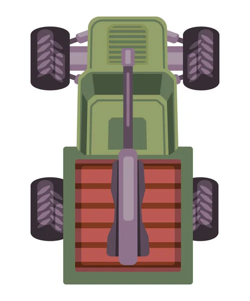 Militär Gepanzerte Fahrzeug Von Oben Ansicht Grafik Spiel Vermögenswert Lkw — Stockvektor