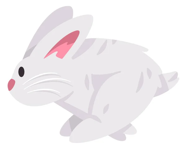 Laufen Springende Kaninchen Hasen Oder Kaninchen Niedliche Entzückende Tier Mit — Stockvektor