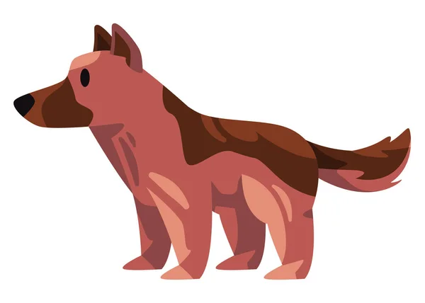 Γερμανικός Ποιμενικός Σκύλος Διανυσματική Απεικόνιση Σχέδιο Χαριτωμένο Αξιολάτρευτο Στυλ — Διανυσματικό Αρχείο