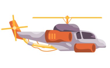 Helikopter helikopteri buharlı Punk vektör mekanik makineleri Boru retro fantezi teknolojisiyle detaylandırıldı