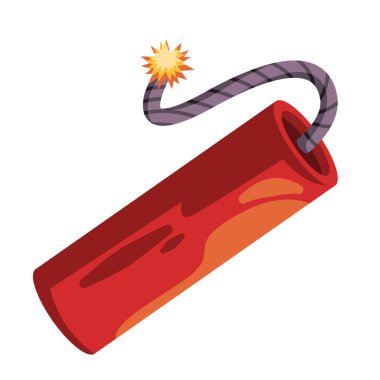 Kırmızı bomba kırmızı çubuk TNT yangın bombası ateşleme vektörü