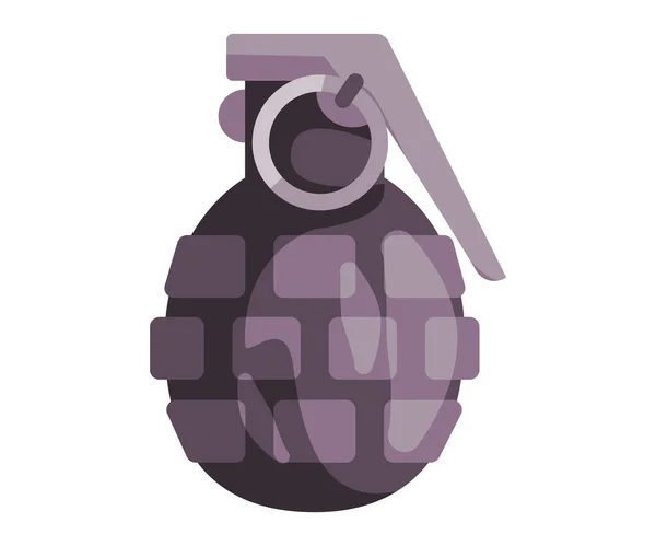 Hand Grenado Bomb Krig Objekt Vektor Tecknad Ikon Teckning Illustration — Stock vektor