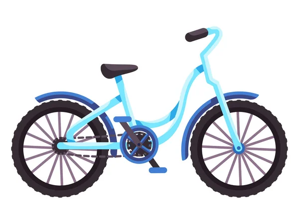 Mavi Renkli Bisiklet Tekerleği Sürat Taşımacılığı Sağlık Eğlence Sporu Açık — Stok Vektör