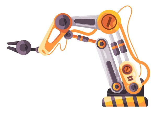 Tecnología Brazo Robótico Articulado Industrial Máquina Automática Fabricación Ilustración Vector — Archivo Imágenes Vectoriales
