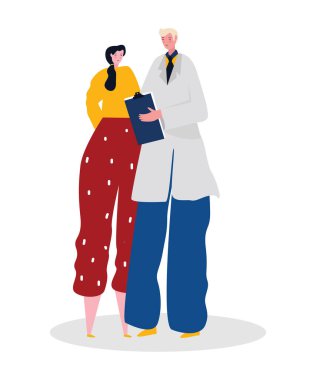 Check-up doktoru ve hasta hastanesi, sağlık hizmetleri önleme danışmanlığı, vektör teşhisi