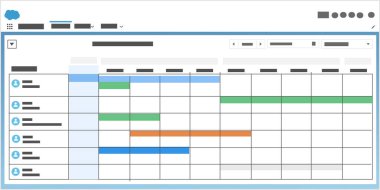 Gantt grafik çizelgesi strateji planlama takvimi proje görev istatistik ilerleme vektörü