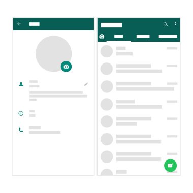 Sohbet teknolojisi sosyal medya iletişimi sohbet diyaloğu akıllı telefon kullanıcı arayüzü basit düz vektör