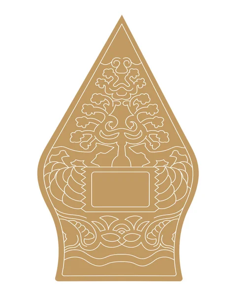 Символ Гунунган Вайанг Тени Кукольного Театра Ява Индонезия Вектор Традиции — стоковый вектор