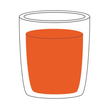 Cam çay, bitkisel tatlı, ferahlatıcı, sağlıklı içecek vektörü.