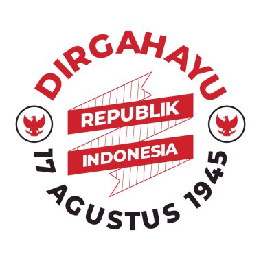 Endonezya bağımsızlık günü kartal ulusal kuş demokrasisi vatanseverlik olayı vektörüyle