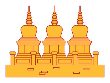 Çin mimarisi doğu tarzı Çin tapınağı tapınağı Budizm ibadet yeri dini turizm tasarım ikonu