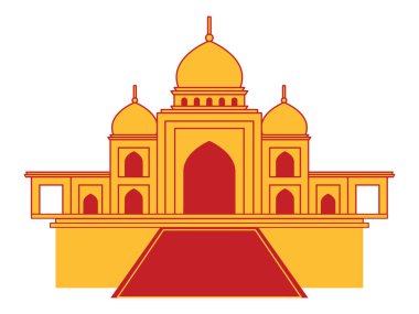 Çin geleneksel antik cami mimarisi Çin yapı stili din turist gezisi hedefi tasarımı ikon vektörü belirledi