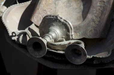 Trablus, Libya, 4 Kasım 2009. Eski şehir Ghadema 'nın Medina' daki pazarda satılık antik şamdanlar..