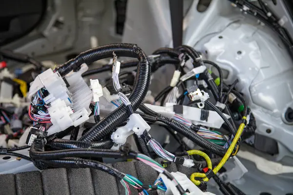 Kablolar, konnektörler, modüller ve yeni bir araba kablosunun bağlantıları bir aracın eski kablolarını değiştirmek için kullanılır.