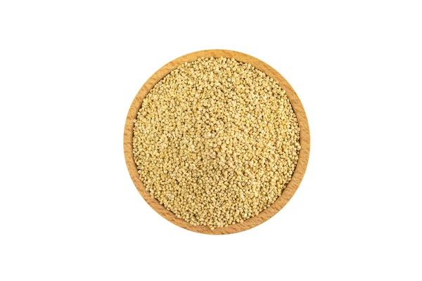Quinoa Ciotola Isolata Fondo Bianco Nutrizione Ingrediente Alimentare — Foto Stock