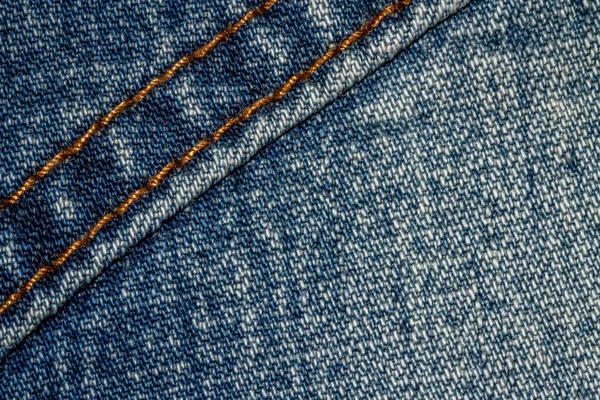 蓝色牛仔裤纹理背景 按钮和缝 — 图库照片