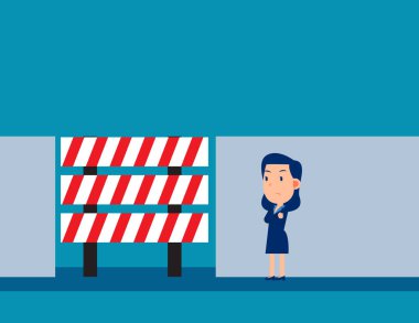 İş adamları çıkmaz sokak tabelasının önünde tartışıyorlar.