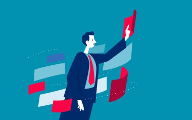 Pereson sistem ve yapılarla çalışıyor. Büsiness teknolojisi ve iş akışı otomasyonu kavramı