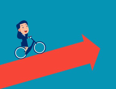 İş adamı geliyor. İş kariyeri vektör çizimi