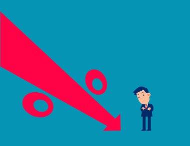 Kafa karışıklığındaki düşme yüzdesi sembolüne bakıyorum. Düşen ve azalan kavram