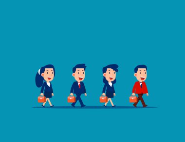 Lider, çalışanları ilerlemeleri için sıraya dizer. İş liderliği kavramı