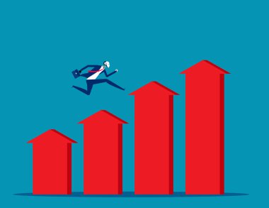 Robot ekonomik başarıya tırmanıyor. İş yapay zekası kavramı