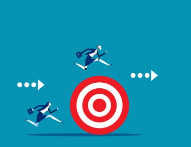 Robot hedefleriyle ilerliyor. İş yapay zekası kavramı