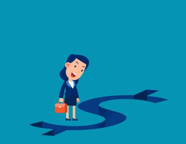 Businessman looking at trap with money. Business incentive trap vector illustration