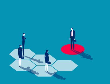 İş dünyası takım lideri. İş vektörü illüstrasyon kavramı