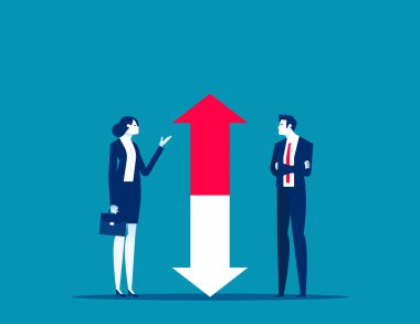 İş durumunu ve yönünü değiştirme planları. İş vektörü illüstrasyonu