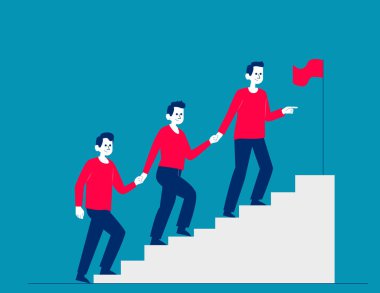 Takım çalışması ve birlik ofisi. İş vektörü illüstrasyon kavramları