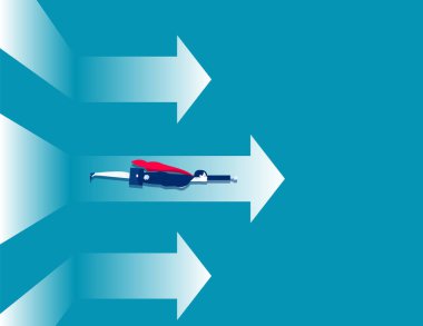 Finansal işler için grafik ve iş karakterlerini devreye sokun. İş görüşü vektör çizelgesi