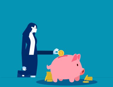 Tasarruf. İş oluşturma vektör illüstrasyon kavramları