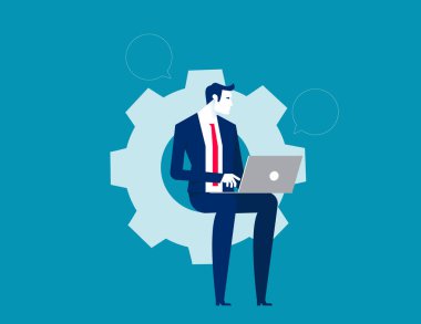 Kişi geliştirme ve yönetim. İş vektörü illüstrasyon kavramları