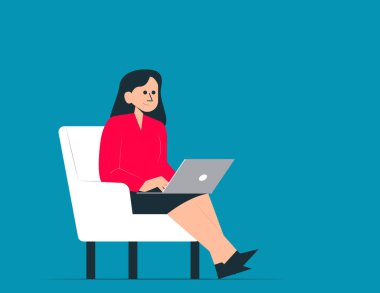 Çalışan ve adımları tamamlayan kişi. Geliştirme veya geliştirme vektör kavramı