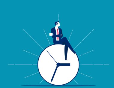 İş adamı programlarını planlar. Öncelik vektör konseptini belirle