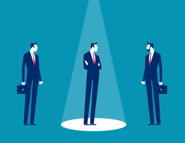 Şirket kendi seçimini yapıyor. Kiralanmış konsept vekto