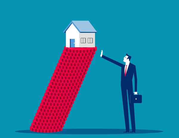 Property and housing market collapse. Economic recession concep