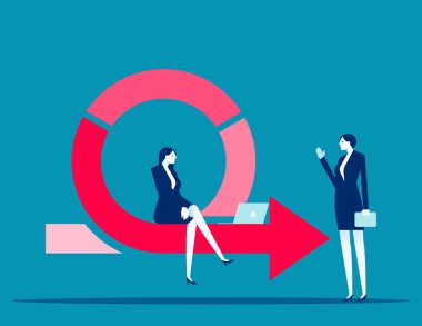 Proje yönetimi çalışma döngüsü. Çevik geliştirme metodoloji Vektör illüstrasyonu